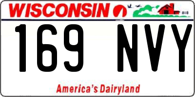 WI license plate 169NVY
