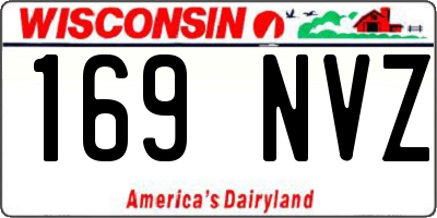 WI license plate 169NVZ