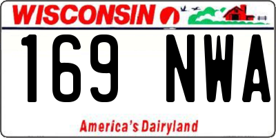 WI license plate 169NWA