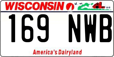 WI license plate 169NWB