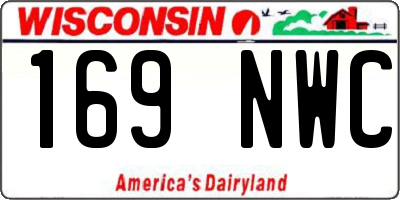 WI license plate 169NWC