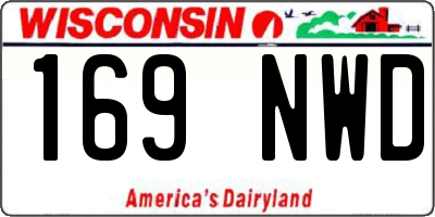 WI license plate 169NWD