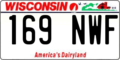 WI license plate 169NWF