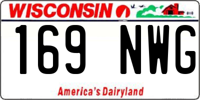 WI license plate 169NWG