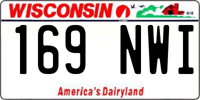 WI license plate 169NWI