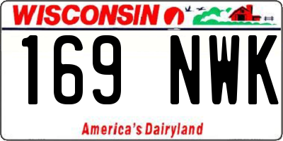 WI license plate 169NWK