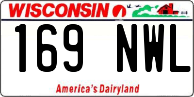 WI license plate 169NWL