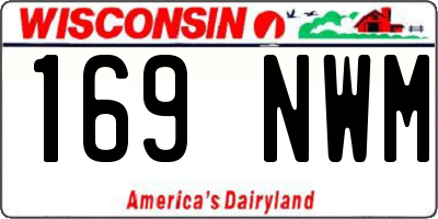 WI license plate 169NWM