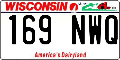 WI license plate 169NWQ