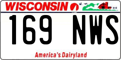 WI license plate 169NWS