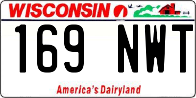 WI license plate 169NWT