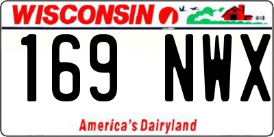 WI license plate 169NWX