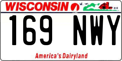 WI license plate 169NWY