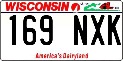 WI license plate 169NXK