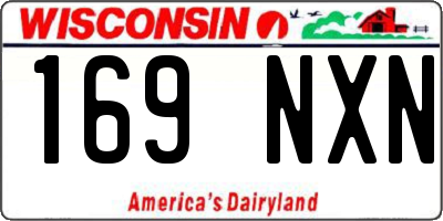 WI license plate 169NXN