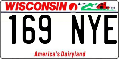 WI license plate 169NYE