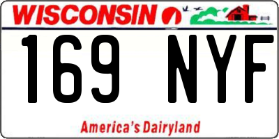 WI license plate 169NYF