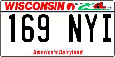WI license plate 169NYI