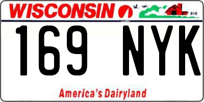 WI license plate 169NYK