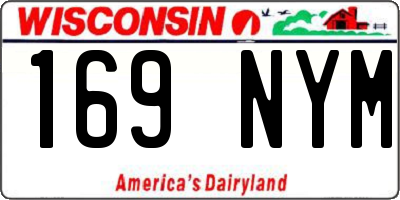 WI license plate 169NYM