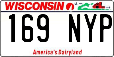 WI license plate 169NYP