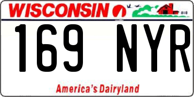 WI license plate 169NYR