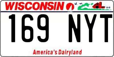 WI license plate 169NYT