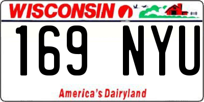 WI license plate 169NYU