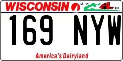 WI license plate 169NYW