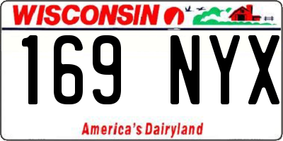 WI license plate 169NYX
