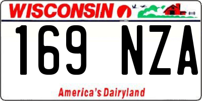 WI license plate 169NZA