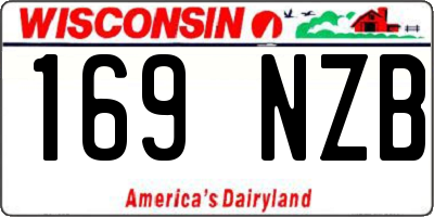 WI license plate 169NZB