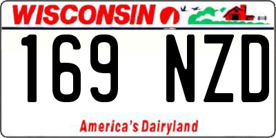 WI license plate 169NZD