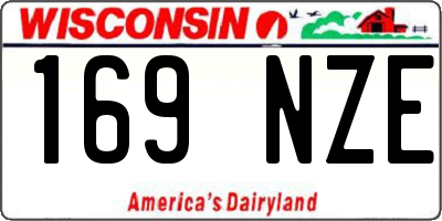 WI license plate 169NZE