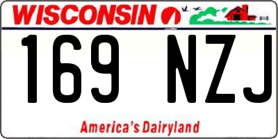 WI license plate 169NZJ