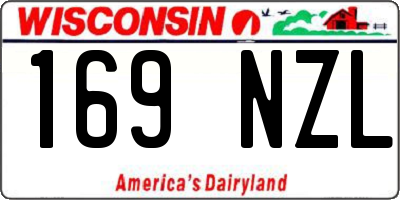 WI license plate 169NZL