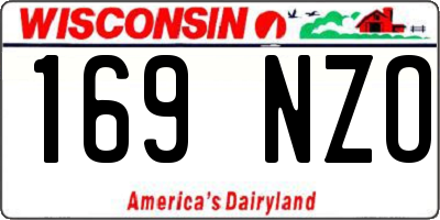 WI license plate 169NZO