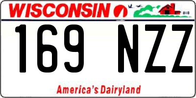 WI license plate 169NZZ
