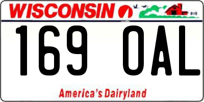 WI license plate 169OAL