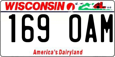 WI license plate 169OAM