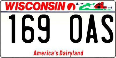 WI license plate 169OAS