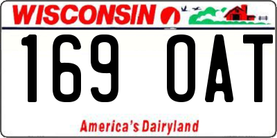 WI license plate 169OAT