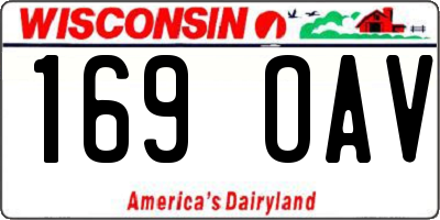 WI license plate 169OAV