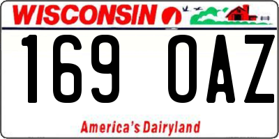 WI license plate 169OAZ