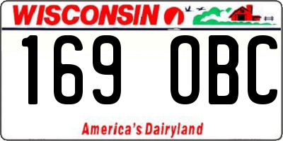 WI license plate 169OBC