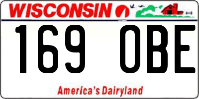 WI license plate 169OBE