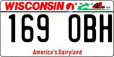 WI license plate 169OBH