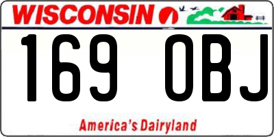WI license plate 169OBJ