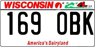 WI license plate 169OBK