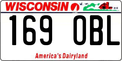 WI license plate 169OBL